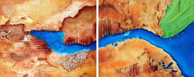 Golden Beach | acryl/oil/fabric | 30 x 25 cm [2]